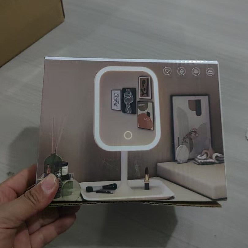 LED Desktop Makeup Mirror with Adjustable Stand