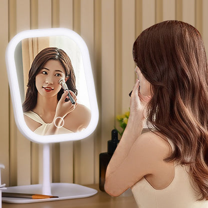 LED Desktop Makeup Mirror with Adjustable Stand