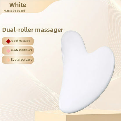 Crystal-Effect Resin Facial Massage Roller & Gua Sha Stone Set