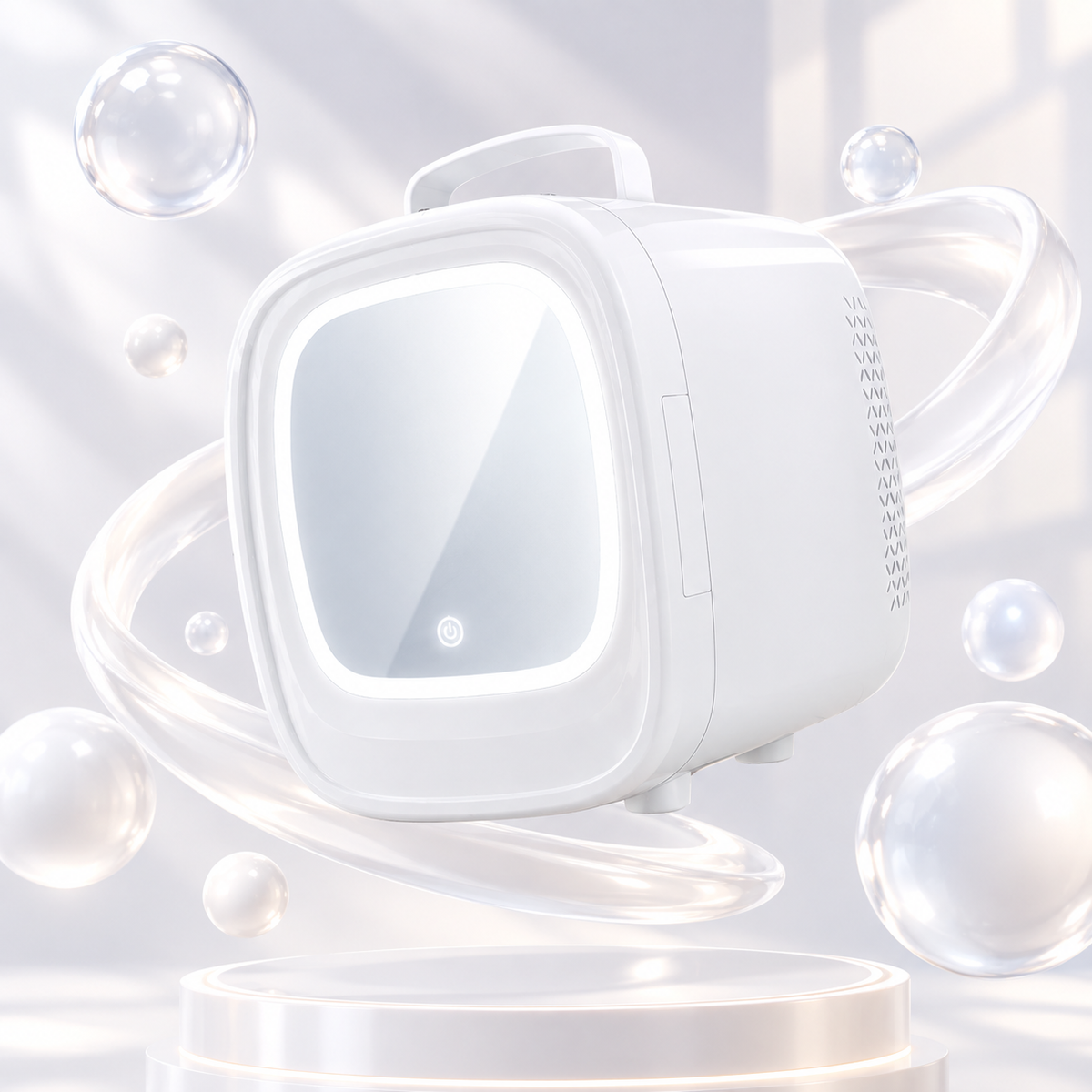 Portable Car Beauty Refrigerator with LED Mirror